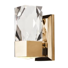 Empire 2 Light 5" Wide Integrated LED Wall Sconce with Faceted Crystal Shade