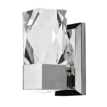 Empire 2 Light 5" Wide Integrated LED Wall Sconce with Faceted Crystal Shade