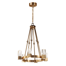 Empire 12 Light 26-1/2" Wide Integrated LED Chandelier with Faceted Crystal Shades