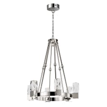 Empire 12 Light 26-1/2" Wide Integrated LED Chandelier with Faceted Crystal Shades