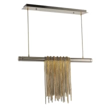 Trapeze 40" Wide LED Linear Chandelier with Chain Draping