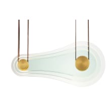 Stratum 32" Wide LED Abstract Linear Pendant by Nina Magon