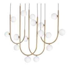 Contour 16 Light 52" Wide LED Abstract Linear Pendant by Nina Magon