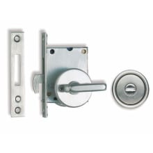 Privacy Sliding Door Latch with Lever and Coin Turn Release
