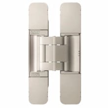 4-3/4 Inch 3-Way Adjustable Invisible Door Hinge with 180 Degree Opening Angle - Single Hinge