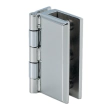 Full Inset Screw-On Glass Cabinet Door Hinge with 22 Pound Weight Capacity