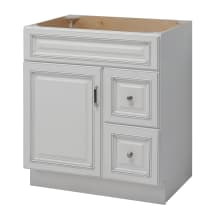 Riley 30" Single Free Standing Vanity Cabinet Only with two Right Hand Drawers - Less Vanity Top