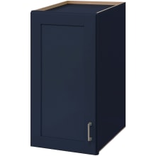 Blue Topaz 34-1/2" Solid Wood and Birch Veneer Free Standing Bathroom Linen Cabinet