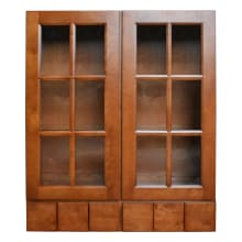 Ellisen 36" x 42" Wall Cabinet with Glass Doors and 6 Drawers