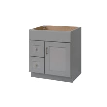 Grayson 30" Single Free Standing Vanity Cabinet Only with Left Hand Drawers- Less Vanity Top