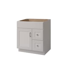 Shaker Hill 30" Single Free Standing Vanity Cabinet Only with Right Hand Drawers - Less Vanity Top