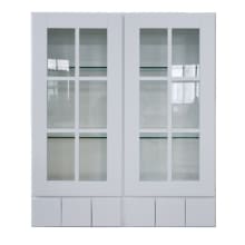 Shaker Hill 36" x 42" Wall Cabinet with Glass Doors and 6 Drawers