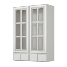 Sanibel 30" x 42" Wall Cabinet with Glass Doors and 4 Drawers