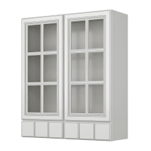 Sanibel 36" x 42" Wall Cabinet with Glass Doors and 6 Drawers