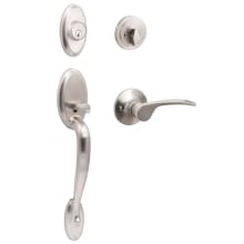 Aspen Left Handed Sectional Single Cylinder Keyed Entry Handleset with Interior Lever