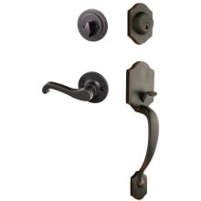 Coral Left Handed Sectional Single Cylinder Keyed Entry Handleset with Interior Lever