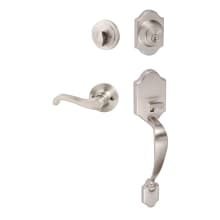 Coral Left Handed Sectional Single Cylinder Keyed Entry Handleset with Interior Lever