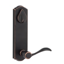 Sandstone Right Handed Privacy Door Lever Set with Arch Rose