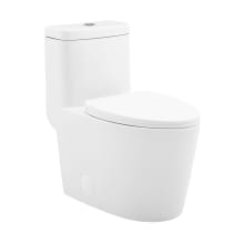 Fulton 1.6 GPF Dual Flush One Piece Elongated Toilet with Push Button Flush - Seat Included