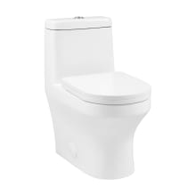 Vezina 1.1 / 1.6 GPF Dual Flush One Piece Elongated Toilet with Push Button Flush - Seat Included