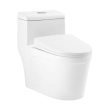 Kent 1.6 GPF Dual Flush One Piece Elongated Toilet with Push Button Flush - Seat Included