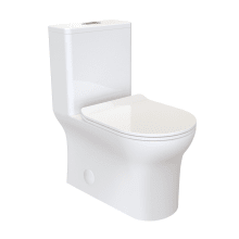Burdon 1.1 GPF Dual Flush One Piece Elongated Toilet with Push Button Flush - Seat Included
