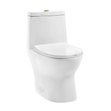 Ivy 1.1 / 1.6 GPF Dual Flush One Piece Elongated Toilet with Push Button Flush - Seat Included