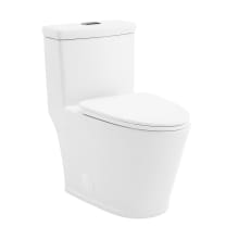 Beau 1.1 / 1.6 GPF Dual Flush One Piece Elongated Toilet with Push Button Flush - Seat Included