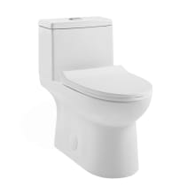 Daxton 1.6 GPF Dual Flush One Piece Elongated Toilet with Top Hand Lever – Seat Included