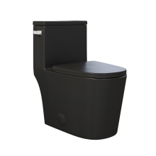 Dreux 1.28 GPF Dual Flush One Piece Elongated Toilet with Left Hand Lever - Seat Included
