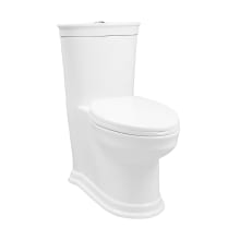 Santorini 1.6 GPF Dual Flush One Piece Elongated Toilet with Push Button Flush - Seat Included