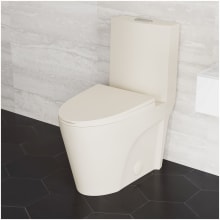 St. Tropez 1.1 GPF Dual Flush One Piece Elongated Toilet with Push Button Flush - Seat Included