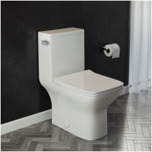 Carre 1.27 GPF One Piece Elongated Toilet with Right Hand Lever - Seat Included
