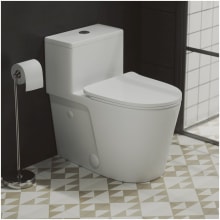 Arles 1.1 GPF Dual Flush One Piece Elongated Toilet with Push Button Flush - Seat Included