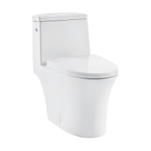 Hugo 1.6 GPF Dual Flush One Piece Elongated Toilet with Top Hand Lever – Seat Included