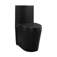 St. Tropez 1.6 GPF Dual Flush One Piece Elongated Toilet with Push Button Flush - Seat Included