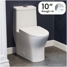 Sublime II 1.1 GPF Dual Flush One Piece Elongated Toilet with Push Button Flush - Seat Included