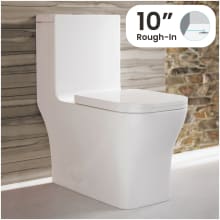 Concorde 1.1 GPF Dual Flush One Piece Elongated Toilet with Push Button Flush - Seat Included