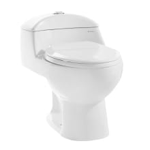 Chateau 1.6 GPF Dual Flush One Piece Elongated Toilet with Push Button Flush - Seat Included