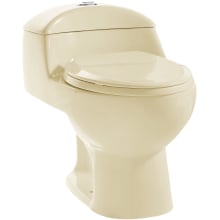 Chateau 1.6 GPF Dual Flush One Piece Elongated Toilet with Push Button Flush - Seat Included