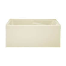 Voltaire 54" Three Wall Alcove Acrylic Soaking Tub with Left Drain and Overflow