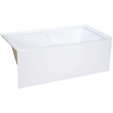 Voltaire 54" Three Wall Alcove Acrylic Soaking Tub with Right Drain and Overflow