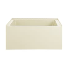 Voltaire 48" Three Wall Alcove Acrylic Soaking Tub with Left Drain and Overflow