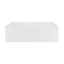 Voltaire 72" Three Wall Alcove Acrylic Soaking Tub with Right Drain and Overflow