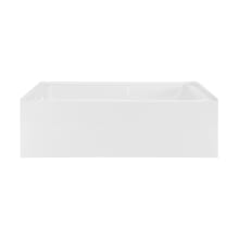 Voltaire 72" Three Wall Alcove Acrylic Soaking Tub with Left Drain and Overflow