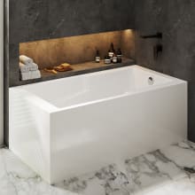 Claire 60" Acrylic Soaking Tub with Right Drain, and Overflow