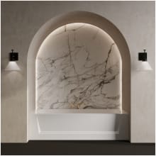 Virage 60" Three Wall Alcove Fiberglass Soaking Tub with Left Drain and Overflow
