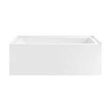 Voltaire 60" Three Wall Alcove Acrylic Soaking Tub with Right Drain and Overflow