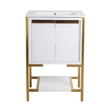 Marseille 24" Free Standing Single Basin Vanity Set with Cabinet and Ceramic Vanity Top