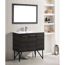 Annecy 36" Free Standing Single Basin Vanity Set with MDF Cabinet and Ceramic Vanity Top